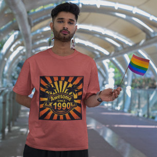 Awesome Since 1990 Retro Palms T-Shirt