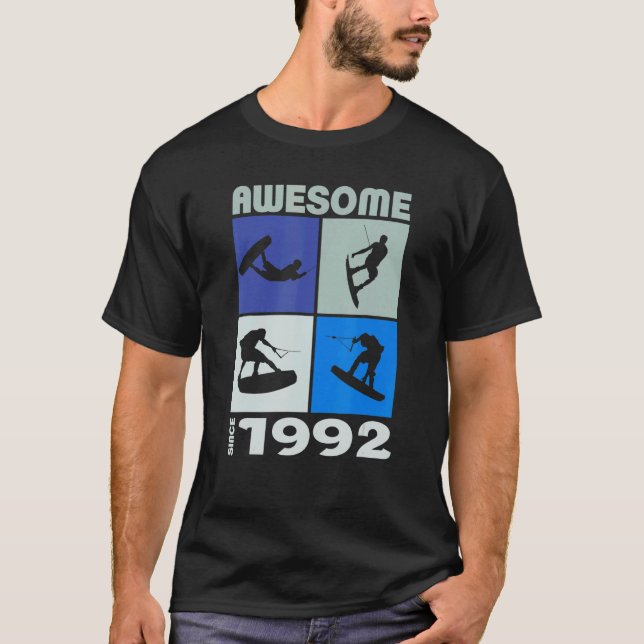 Awesome since 1992  Wakeboard lifestyle T-Shirt (Front)