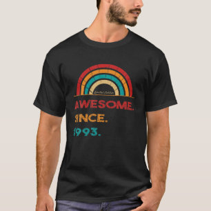 Awesome Since 1993 29Th Birthday Rainbow Gifts Bor T-Shirt