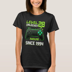 Awesome Since 1994 Level 28 Unlocked Video Games C T-Shirt