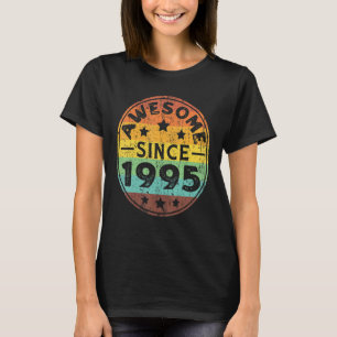 Awesome Since 1995 27th Birthday Party Retro Vinta T-Shirt