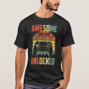 Awesome Since 1995  Level 27 Unlocked Video Game T-Shirt