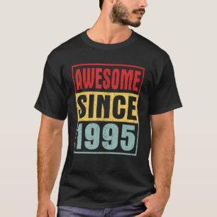 Awesome Since 1995 Vintage Distressed 27th Birthda T-Shirt