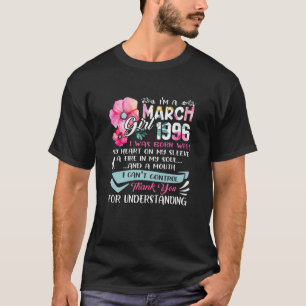 Awesome Since 1996 25Th Birthday I'm A March Girl T-Shirt