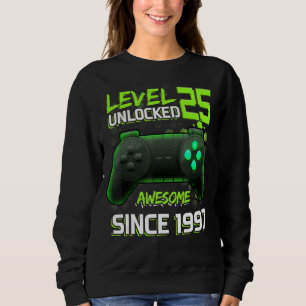 Awesome Since 1997 Level 25 Unlocked Video Games C Sweatshirt