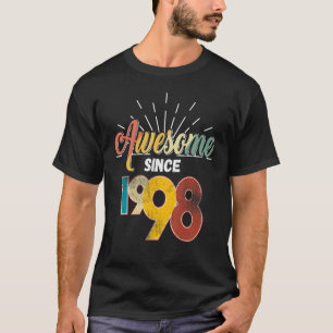 Awesome Since 1998 25th Birthday Rainbow Vintage 1 T-Shirt