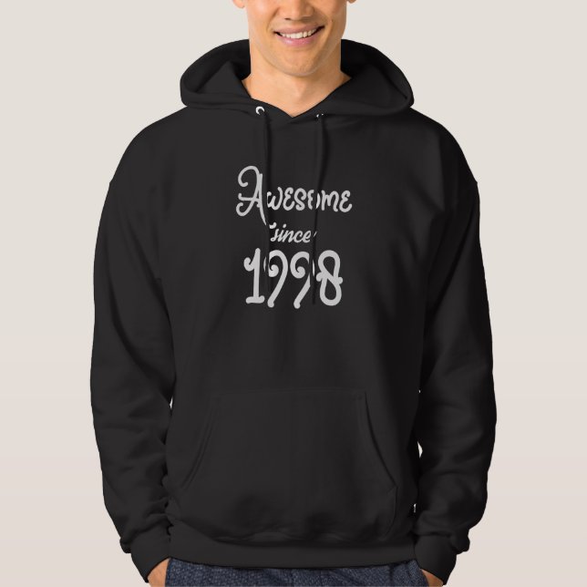 Awesome Since 1998 Classic Nostalgia Old School Le Hoodie (Front)