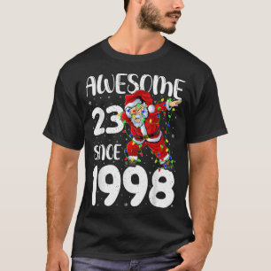 Awesome Since 1998 Dabbing Santa 23th Birthday Chr T-Shirt