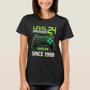 Awesome Since 1998 Level 24 Unlocked Video Games C T-Shirt