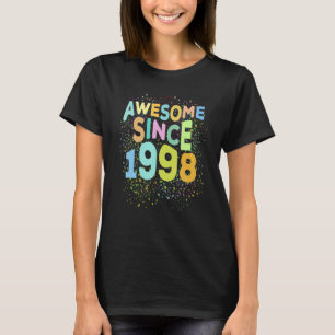 Awesome Since 1998  Retro 24 Years Old 24th Birthd T-Shirt