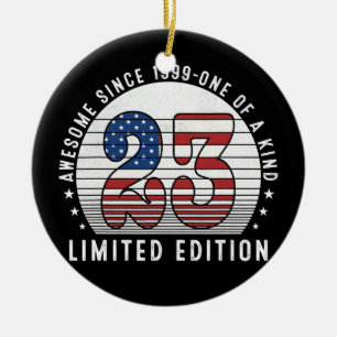 Awesome Since 1999 23 Years Old 23rd Birthday Ceramic Ornament