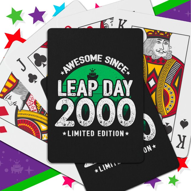 Awesome Since 2000 Leap Year Day Feb 29 Birthday Playing Cards (Creator Uploaded)