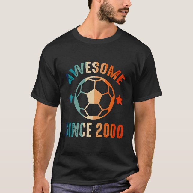 Awesome Since 2000 Squad Proud Soccer B-Day Py T-Shirt (Front)
