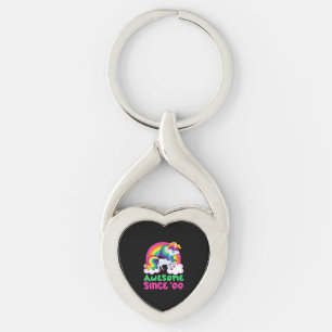 Awesome Since 2000 Unicorn Key Ring