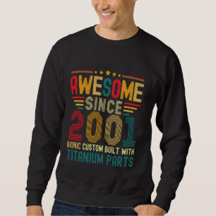 Awesome Since 2001 Vintage 23rd Birthday Men Titan Sweatshirt