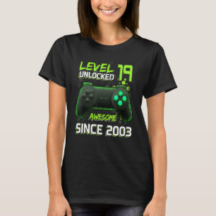 Awesome Since 2003 Level 19 Unlocked Video Games C T-Shirt