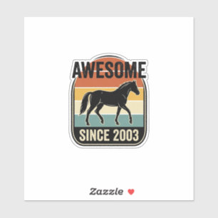 Awesome Since 2003 Vintage Horse Birthday Design