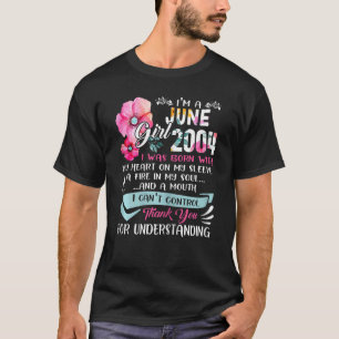 Awesome Since 2004 18th Birthday I'm A June Girl 2 T-Shirt