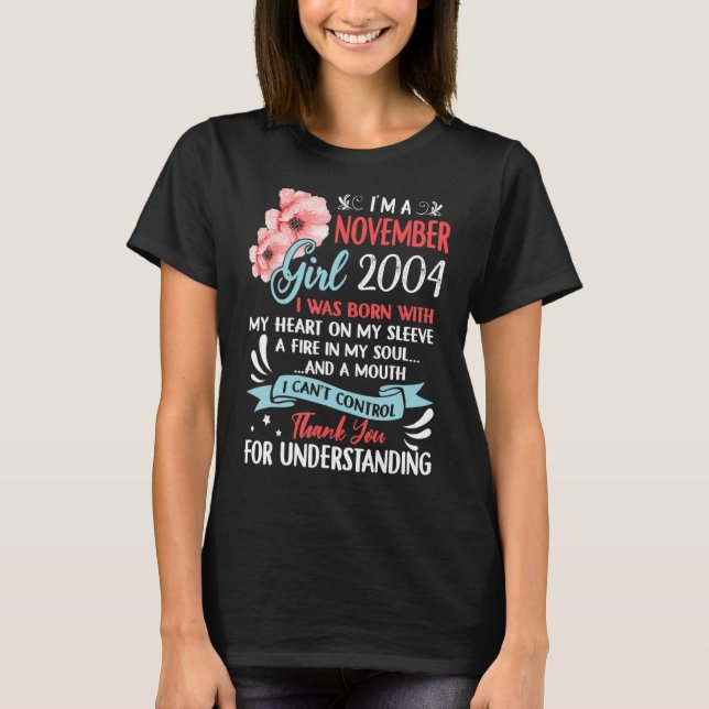 Awesome Since 2004 18th Birthday I'm A November Gi T-Shirt (Front)