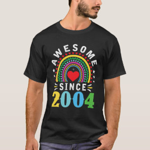Awesome Since 2004 18Th Birthday Rainbow Gifts Bor T-Shirt