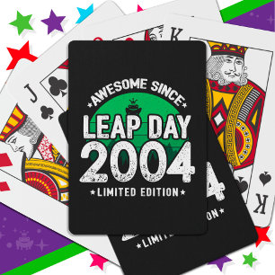 Awesome Since 2004 Leap Year Day Feb 29 Birthday Playing Cards