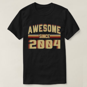 Awesome Since 2004 Vintage 15 Years Old Birthday T-Shirt