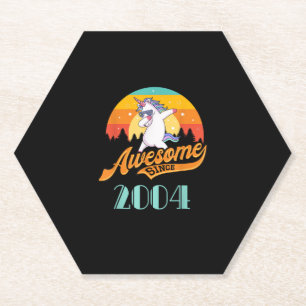 Awesome since 2004 - Year of Birth & Birthday Gift Paper Coaster