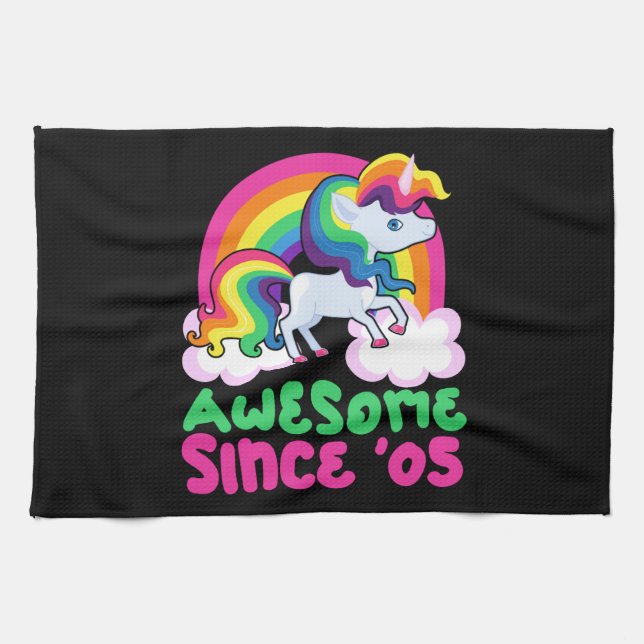 Awesome Since 2005 Unicorn  Tea Towel (Horizontal)