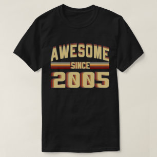 Awesome Since 2005 Vintage 14 Years Old Birthday T-Shirt