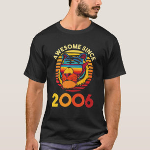 Awesome Since 2006! Birthday Tiger Sunglasses Year T-Shirt