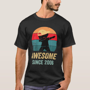 Awesome Since 2006 Kids Dabbing Birthday 15 Years T-Shirt