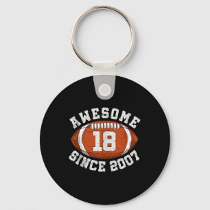 Awesome Since 2007 Football Fan Gifts For 18 Year Key Ring