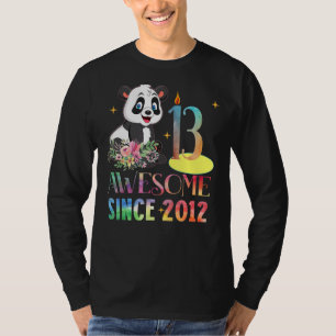 Awesome Since 2009 13th Birthday 13 Year Old Panda T-Shirt