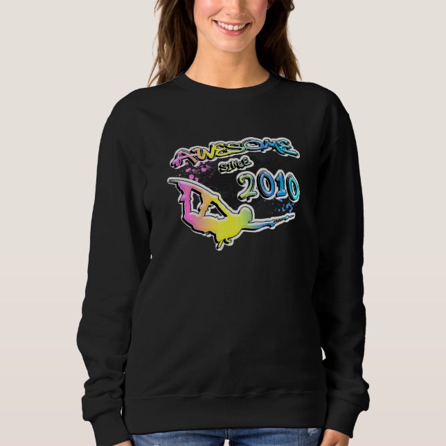 Awesome since 2010 Wakeboard lifestyle Sweatshirt (Front)