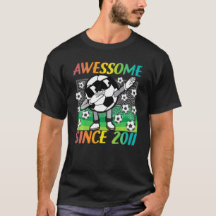Awesome Since 2011 10 Year Old 10th Birthday Socce T-Shirt