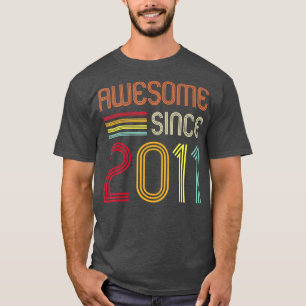 Awesome Since 2011 11th Birthday Retro T-Shirt