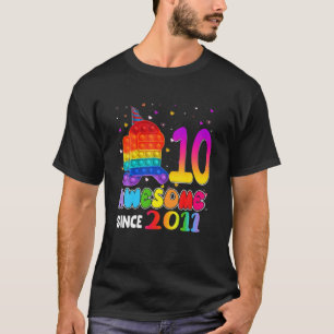 Awesome Since 2011 Among Pop It With Us 10Th Birth T-Shirt