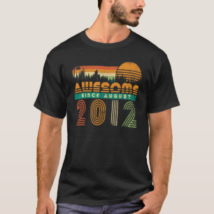 Awesome Since 2012 10th August Birthday Kids Girl T-Shirt