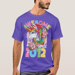 Awesome since 2012 10th Birthday Girl 10 Years Uni T-Shirt