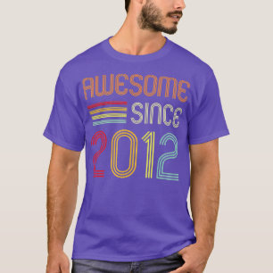 Awesome Since 2012 10th Birthday Retro T-Shirt