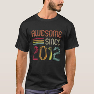Awesome Since 2012 10Th Birthday Retro T-Shirt