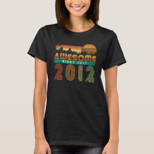 Awesome Since 2012 10th July Birthday Kids Girls B T-Shirt
