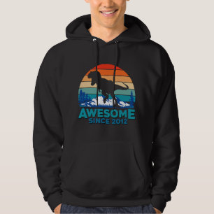 Awesome Since 2012 9 Years Old Dinosaur Hoodie