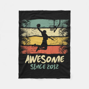 Awesome Since 2012 Birthday Bysketbyll Player Awes Fleece Blanket