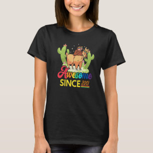 Awesome Since 2013 Birth Year Sheep Anniversary Sl T-Shirt