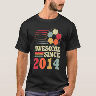 Awesome Since 2014 8th Birthday 8 Year Old Soccer T-Shirt