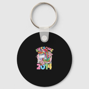 Awesome since 2014 8th Birthday Girl 8 Years Unico Key Ring
