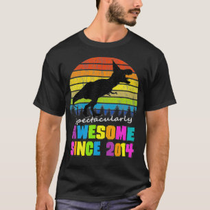 Awesome Since 2014 Dinosaur Birthday Boy T-Shirt