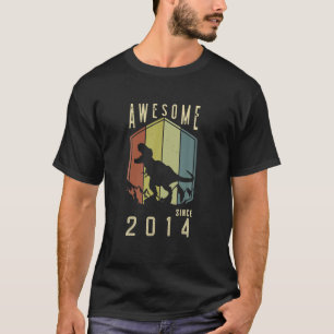 Awesome Since 2014 Dinosaur Boy 8 Years Old 8Th Bi T-Shirt