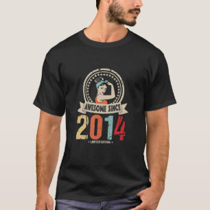 Awesome Since 2014 Vintage 8th Birthday Party 8 Ye T-Shirt